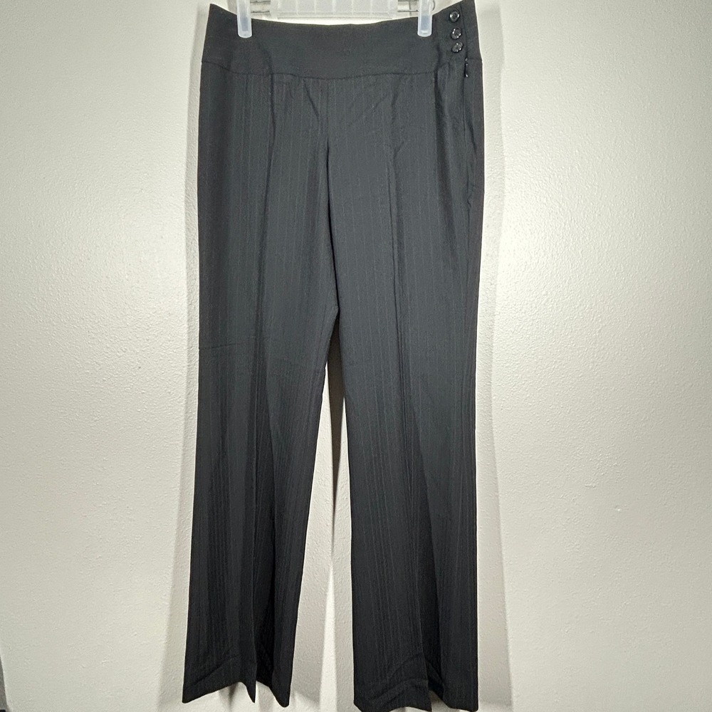 The‎ Limited Cassidy Fit Pinstripe Travel Suit Pants Black Wool Blend 6 Long NWT